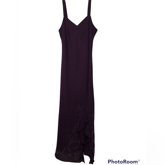 Purple full length dress size 12 - Picture 1 of 8